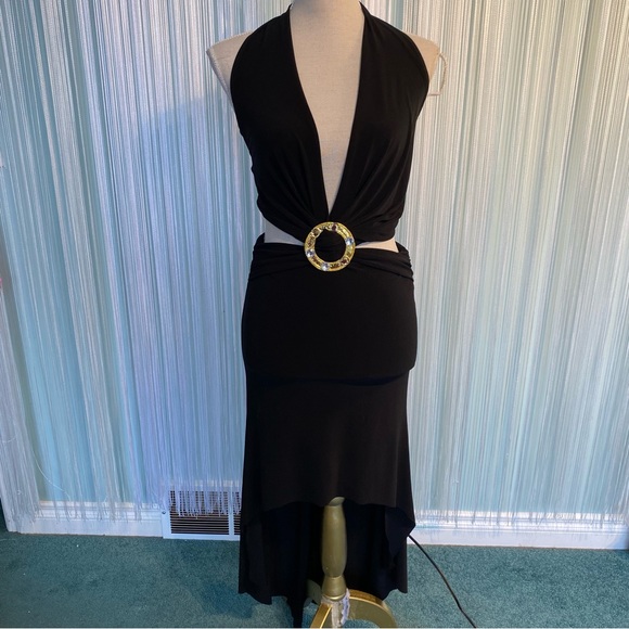 Sirens Black Halter Neck Midi Dress Size XS - Picture 1 of 17
